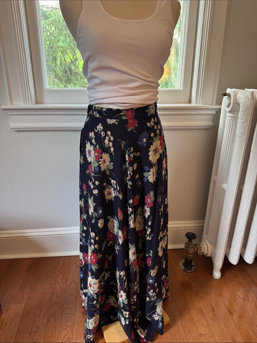 Vintage 90s Ralph Lauren  Floral Maxi Skirt with pockets